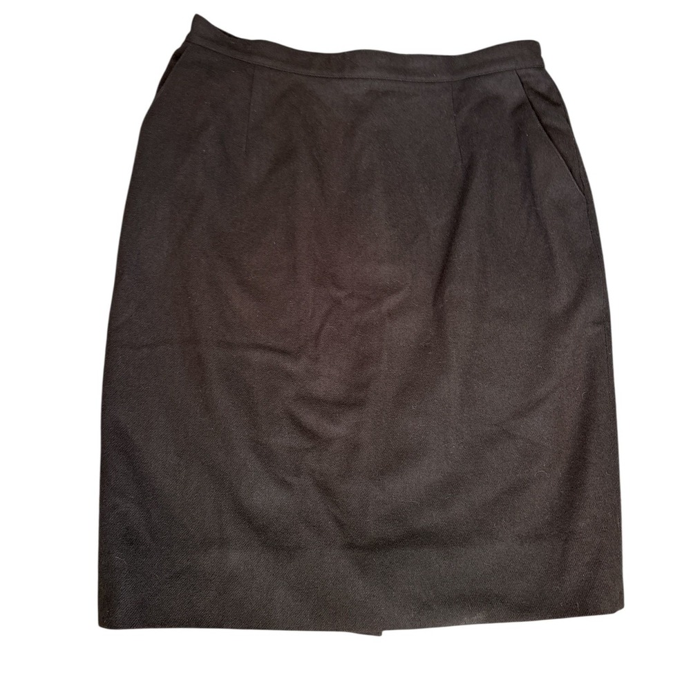 Vintage Barclay Square 100% Wool Brown Skirt,Size 16, Made in USA, Classic,Retro